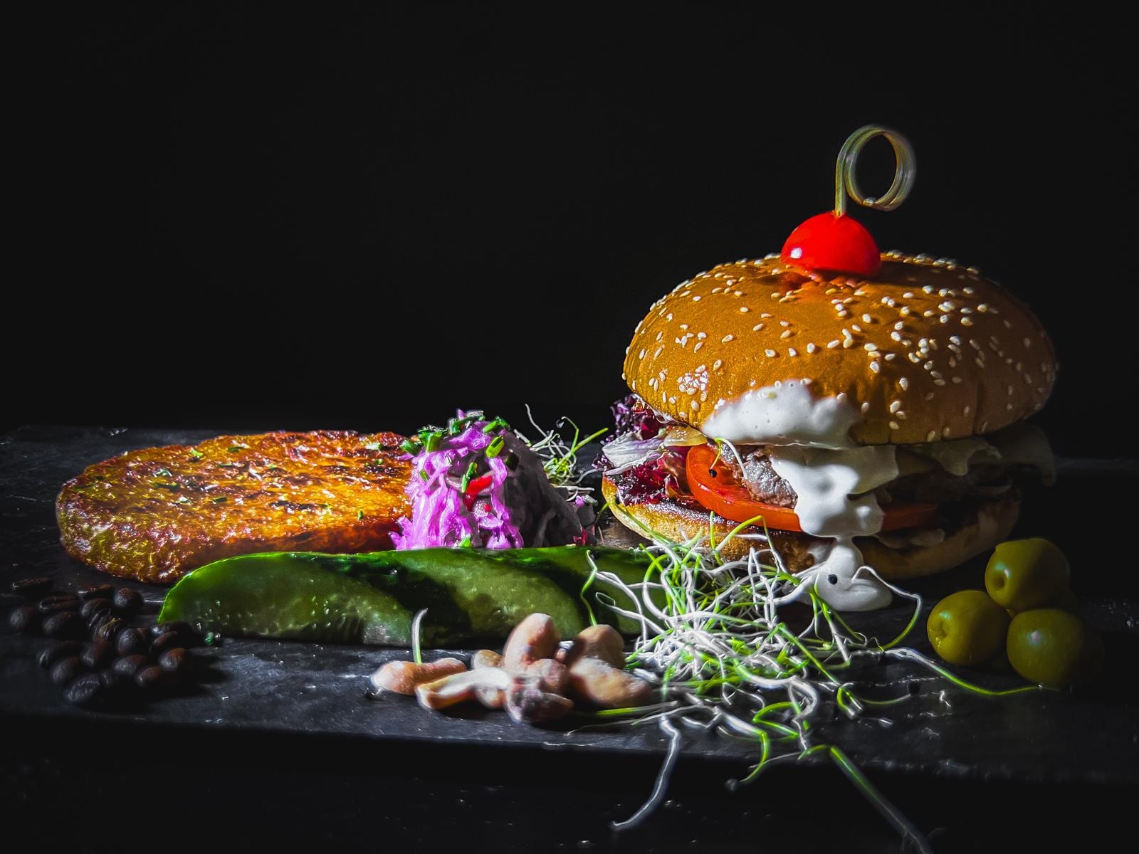 Beef burger at Restaurant Lindenblüte